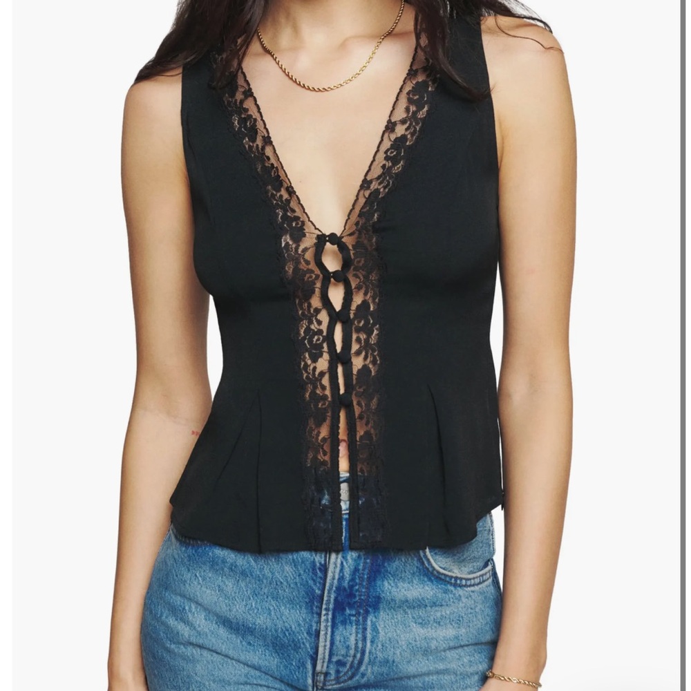 Reformation Cristina Floral Sleeveless Blouse